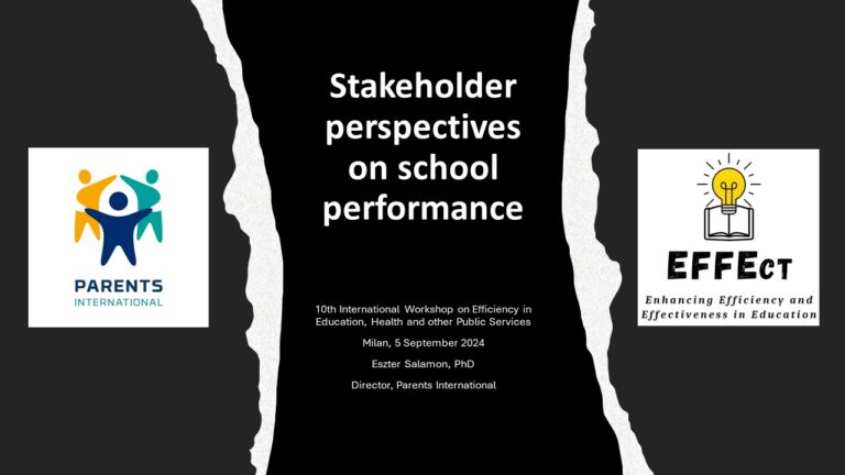 EFFEct – Stakeholder perspectives on school performance