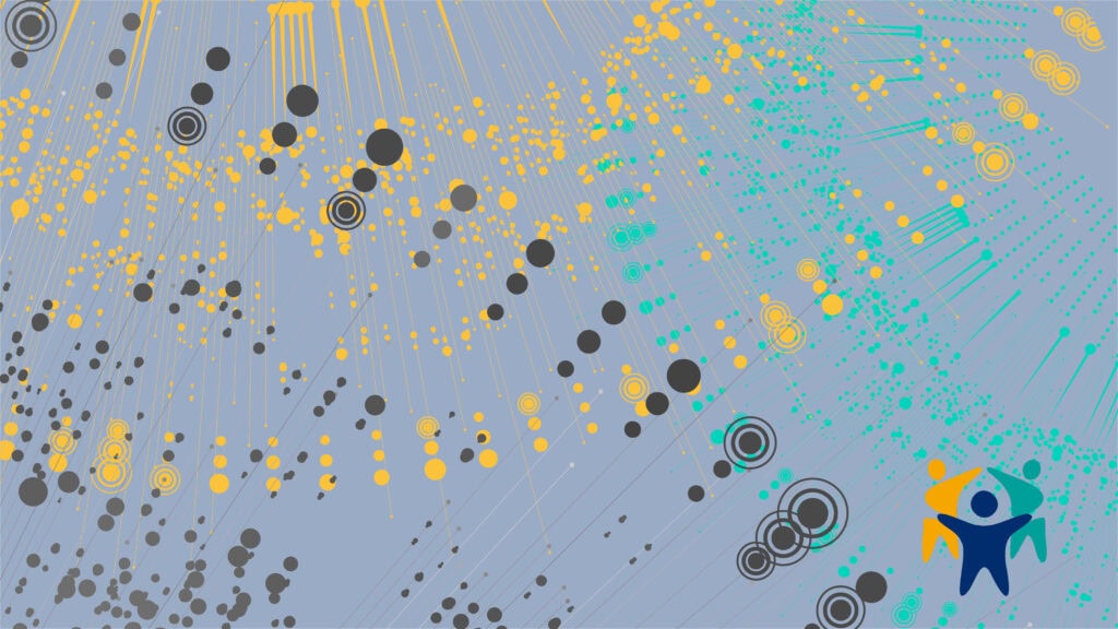 Abstract image showing the connections between Big Data, AI, and schools, supported by the International Parents Alliance